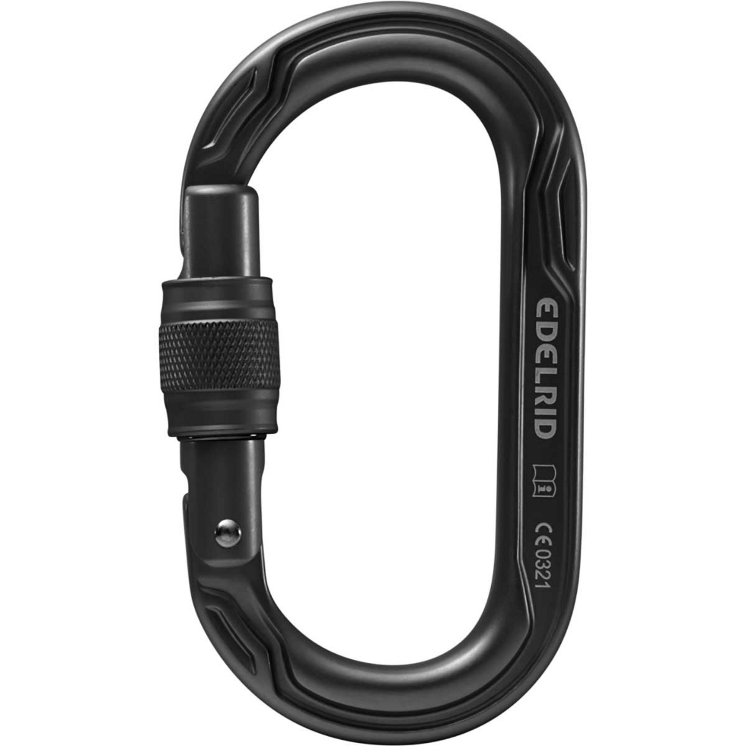 Edelrid Oval Power 2500 Screw Karabiner Karabiner schwarz Alpinklettern