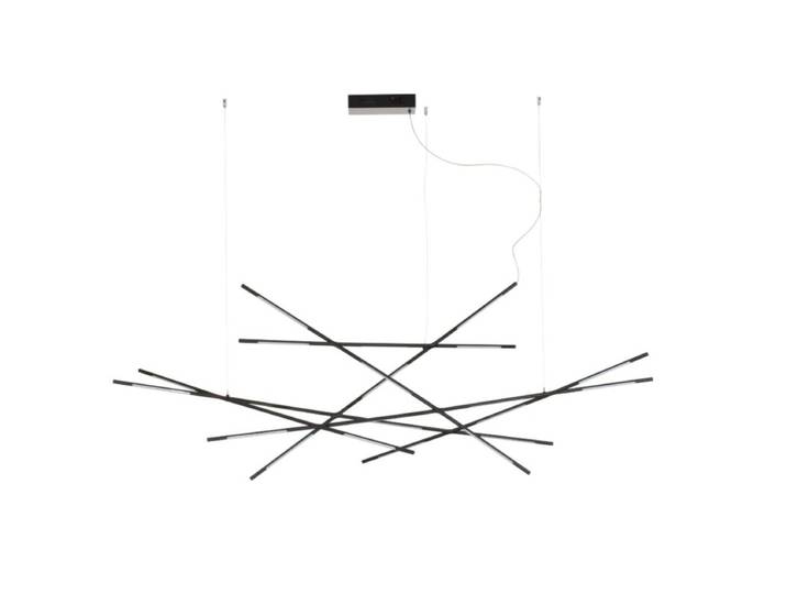 Nova Luce Pendelleuchte Raccio 180 - Schwarz Design, Modern Höh