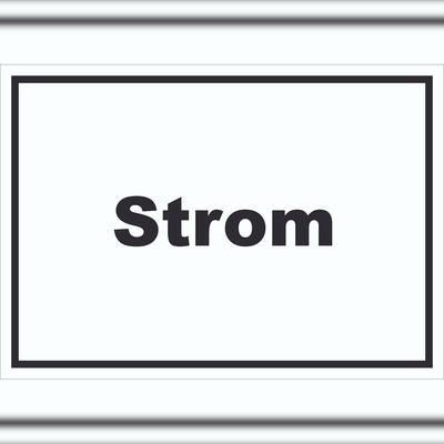 HB-Druck Strom Schild mit Text Anschluss waagerecht A3 (297x420mm)