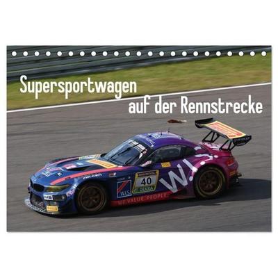 Supersportwagen auf der Rennstrecke (Tischkalender 2027 DIN A5 quer), CALVENDO Monatskalender