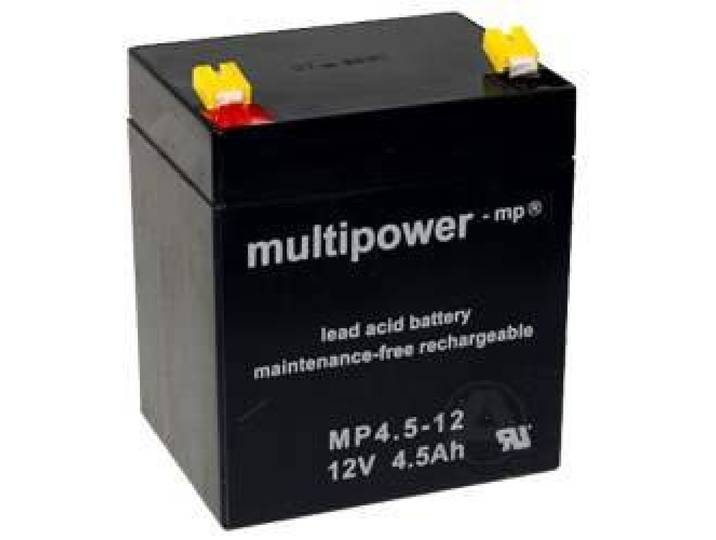 Multipower MP4.5-12 loodaccu, 4,8 mm Faston stekker