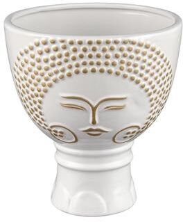 Atlas Lighting and Home Atlas Bette White Abstract Earthenware Vase