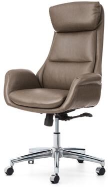 Glitzhome Modern High-Back Leatherette Adjustable 360-Degree Swivel Executive Office Chair
