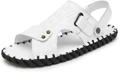LightInthebox Men's Faux Leather Adjustable Sandals, Stylish and Versatile for Everyday Wear
