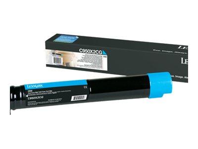 Lexmark Original Toner Standard Variante - C/X950 cyan 22.000 Seiten (C950X2CG)