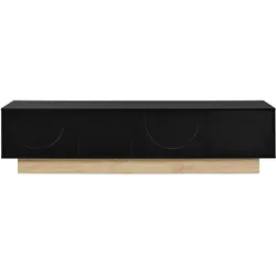 TV-LOWBOARD holzoptik & geschwungenes design