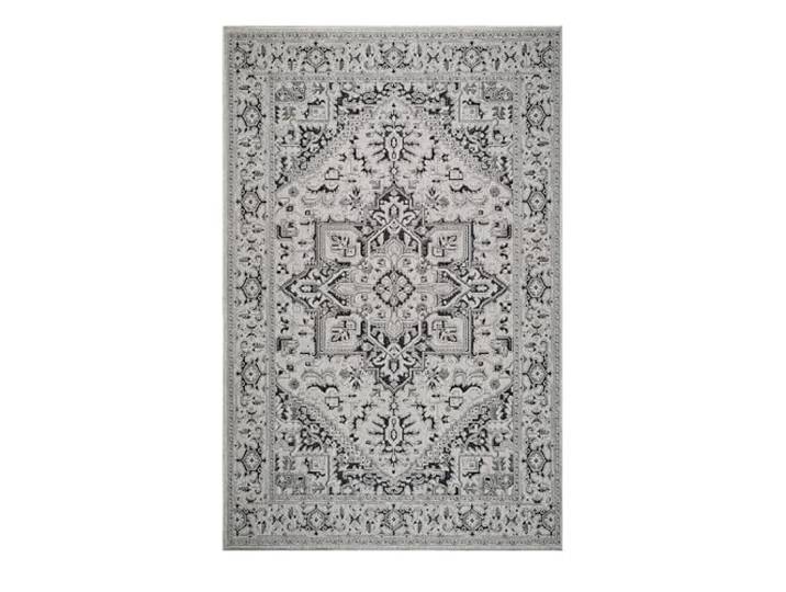 oKu-Tex In- & Outdoor Teppich UV-resistenter Teppich für draußen und drinnen Vintage orientalisch, Veranda, Küche, Bad Sisaloptik grau schwarz, 160 x 230 cm