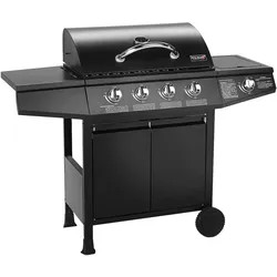 TAINO BASIC 4+1 Gasgrill BBQ Grillwagen Edelstahl Brenner Seitenkocher Grill