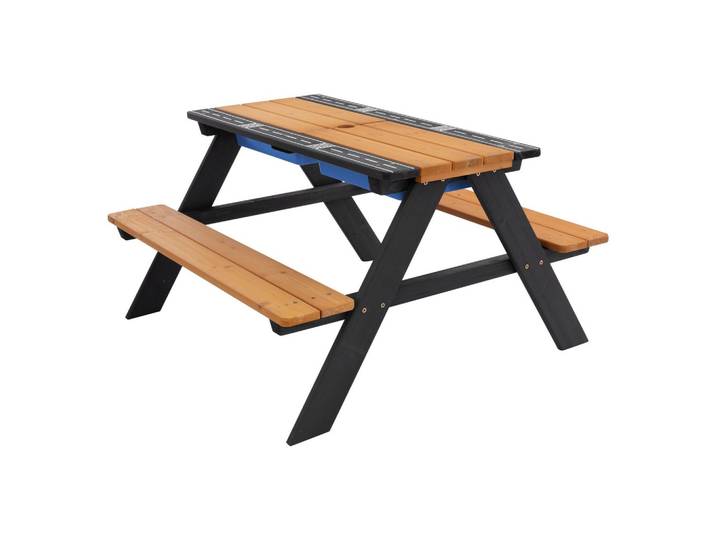 KINDERSITZGARNITUR OUTDOOR mit Spielwannen Naturbraun