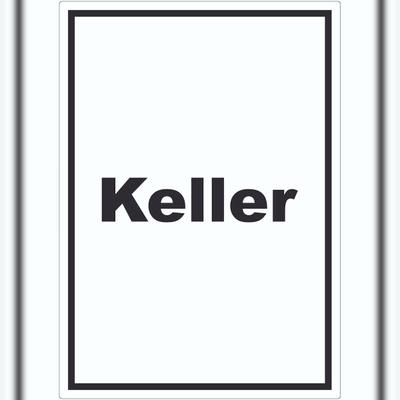 HB-Druck Keller Aufkleber mit Text hochkant A7 (74x105mm)