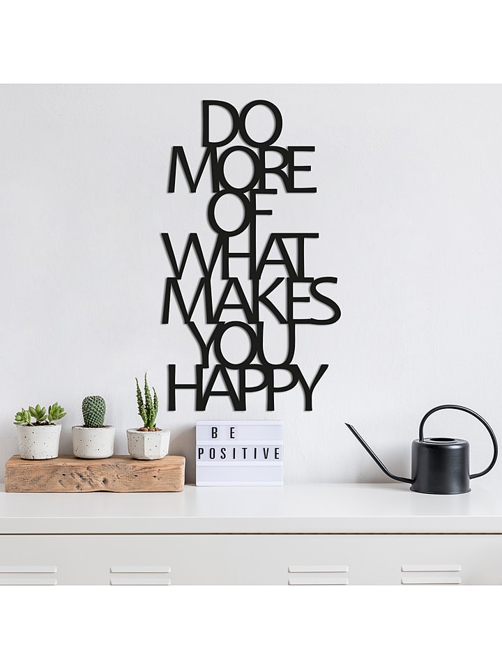 ABERTO DESIGN Wandobjekt "Do More Of What Makes You Happy" - (B)41 x (H)70 cm - onesize