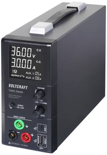 VOLTCRAFT TOPS-3363N Labornetzgerät, einstellbar 0.8 - 36 0.1 - 3A 100W lüfterlos Anzahl Ausgänge 3 x