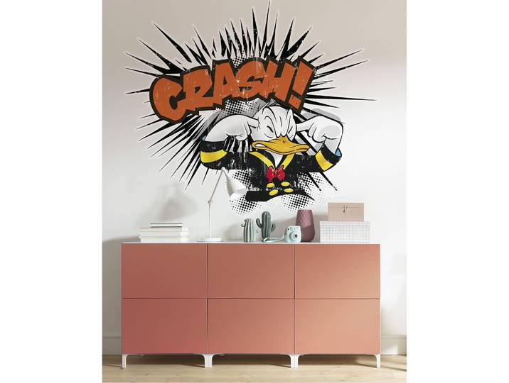 Papier peint en intissé Donald crash XXL 127 x 160cm Multicolore