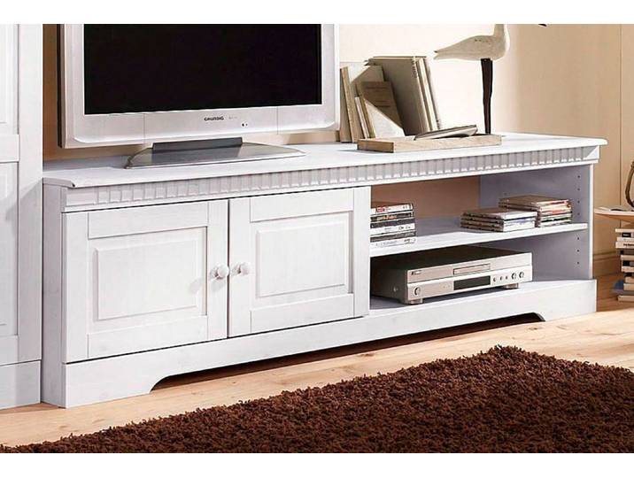 Lowboard OTTO HOME Cubrix , weiß, B:162cm H:45cm T:44cm, Massivholz, Sideboards, Lowboard, Kommode aus schönem massivem Kiefernholz, Breite 162 cm