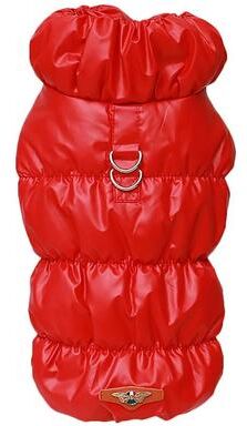 Inspired Finds Soft Warm Dog Winter Coat Jacket For Small & Medium Dogs red s