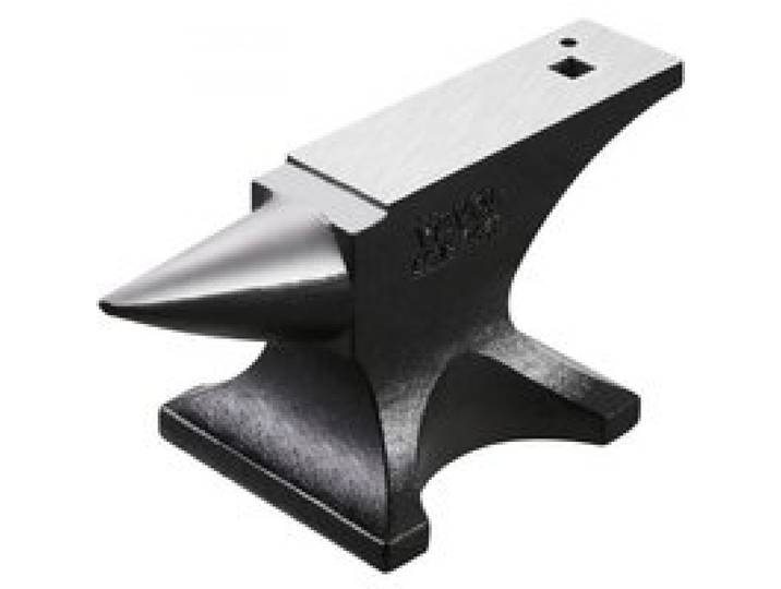 VEVOR Enclume de Forgeron en Acier Moulé 25 kg, Enclume à Corne Simple Ronde, Haute Dureté, Grand Plan de Travail, Base Stable, Outil de Travail du Métal pour Pliage, Façonnage, Torsion, Bijoutiers