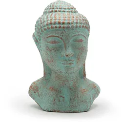 Tranquility Buddha Head  - Green Copper