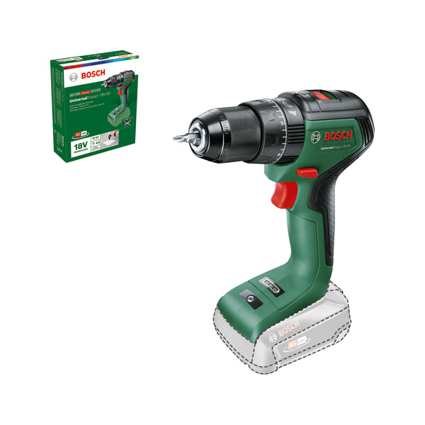 Bosch Akku-Bohrschrauber UniversalImpact 18V-60, Karton 06039D7100