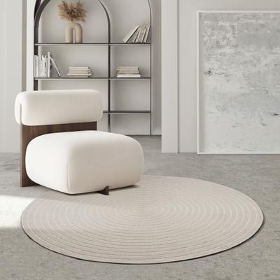 Teppich THE CARPET "Santo Plus", beige (creme), H:5mm Ø:120cm, Polypropylen, Teppiche, Teppich, Plus moderner robuster In und Outdoor Teppich