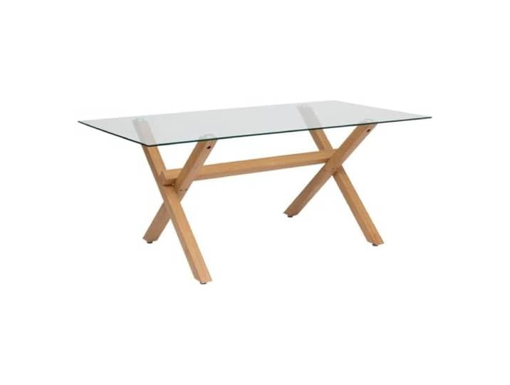 Atmosphera Interior Designer – Rechteckiger Esstisch Jorel, Braun, 6 Personen, Eichenholzoptik, Sicherheitsglas, Esszimmer