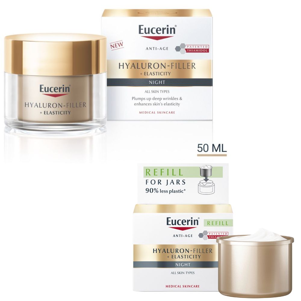 Eucerin Hyaluron-Filler + Elasticity Night Cream Firming and Filling 50mL Refill