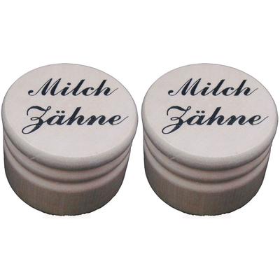 Milchzahndose Holz 3,5 cm 2x 2x1 St