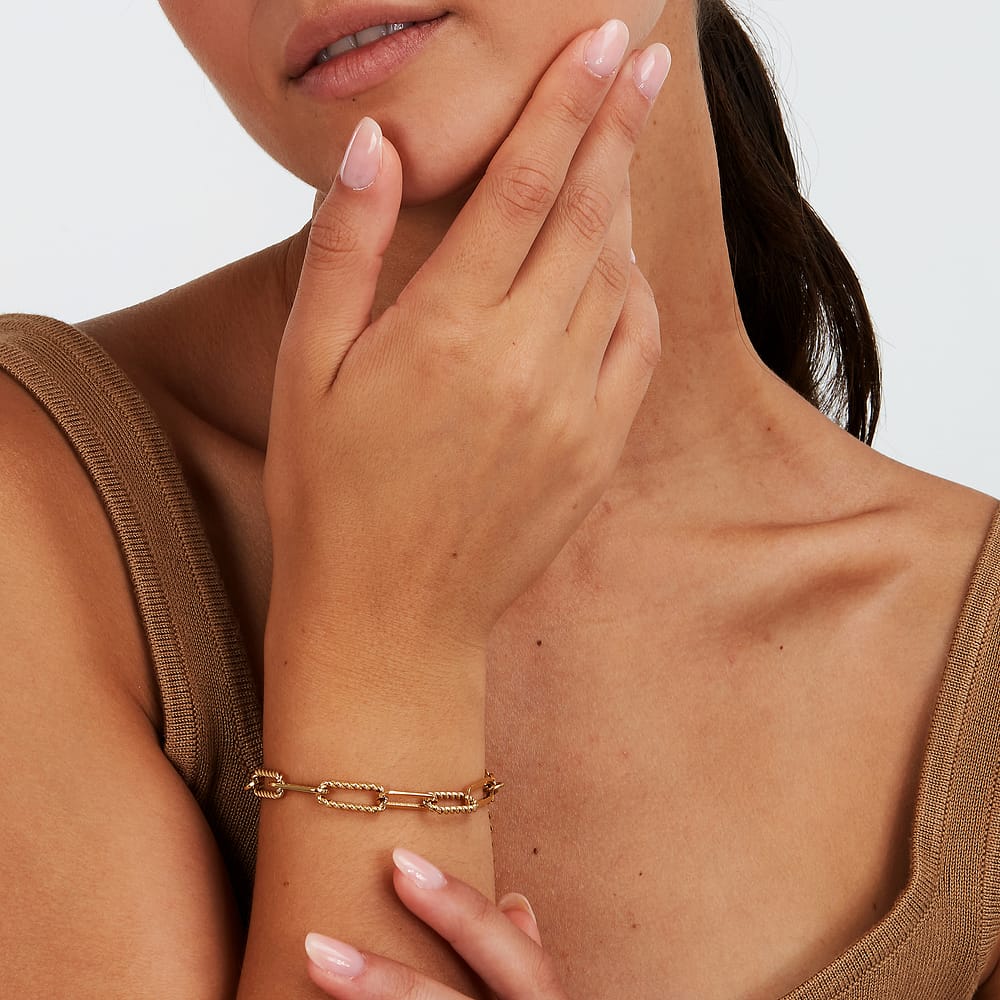 Chaîne Cleor En Acier Jaune Femme
