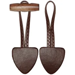 buttinette Knebelknopf-Verschlüsse "dunkelbraun", 3,5 x 17,5 cm, im 2er-Set