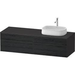 Duravit Zencha Konsolenwaschtischunterbau wandhängend Eiche Schwarz & Graphit Matt & Supermatt 1600x ZE4824R16800000