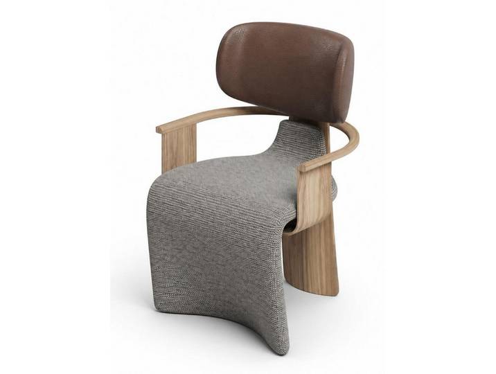 JVmoebel Esszimmerstuhl Stuhl Moderner Stil Textil Holz Rückenlehne Bequem Elegant Komfortabel, Made in Europa