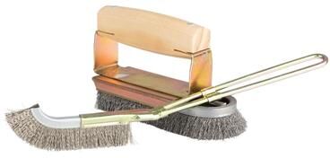 Kings County Tools BBQ Grill Brush Set - Large and Small Grill Cleaner with Stainless Steel Bristles