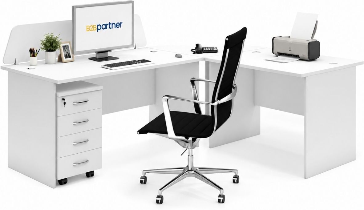 B2B Partner Büromöbelset MIRELLI, TYP E, weiß