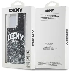 DKNY DKHCP12MLBNAEK iPhone 12 Pro/12 6.1" czarny/black hardcase Liquid Glitter Big Logo (Apple iPhone 12, Apple iPhone 12 Pro), Smartphone Hülle, Grau