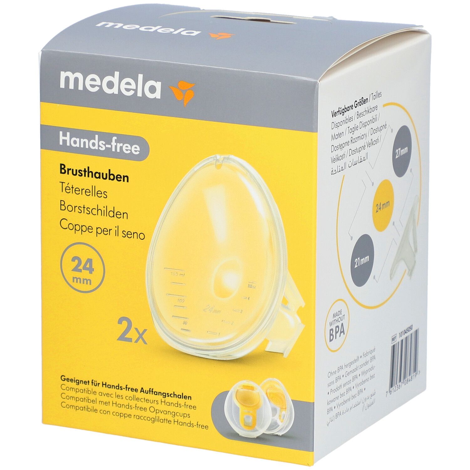 Freestyle Hands-free Brusthauben (2 Stück), 24mm 2 St Sauger