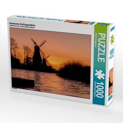 CALVENDO Puzzle Greetsieler Zwillingsmühlen | 1000 Teile Lege-Größe 64x48cm Foto-Puzzle für glückliche Stunden