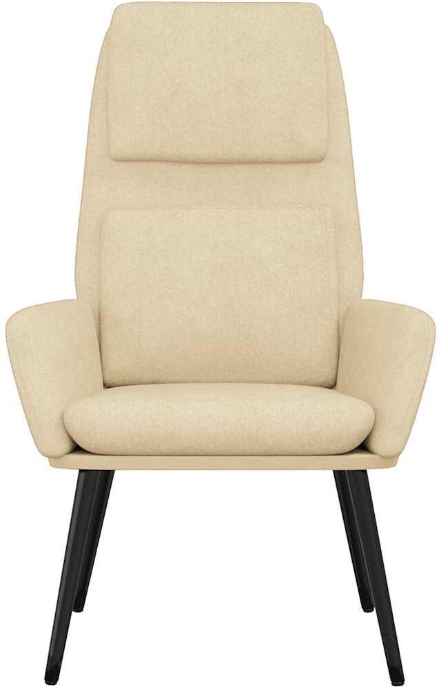 vidaXL Chaise de relaxation Crème Tissu