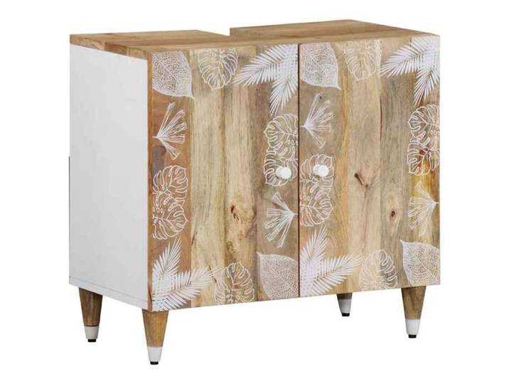 Armoire lavabo de salle de bain bois massif de manguier meuble sous lavabo meuble de lavabo placard de salle de 4018683