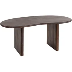 FineBuy, Schreibtisch, Schreibtisch Computertisch 180 cm Massivholz Bürotisch Nierenform (180 x 90 x 75 cm)