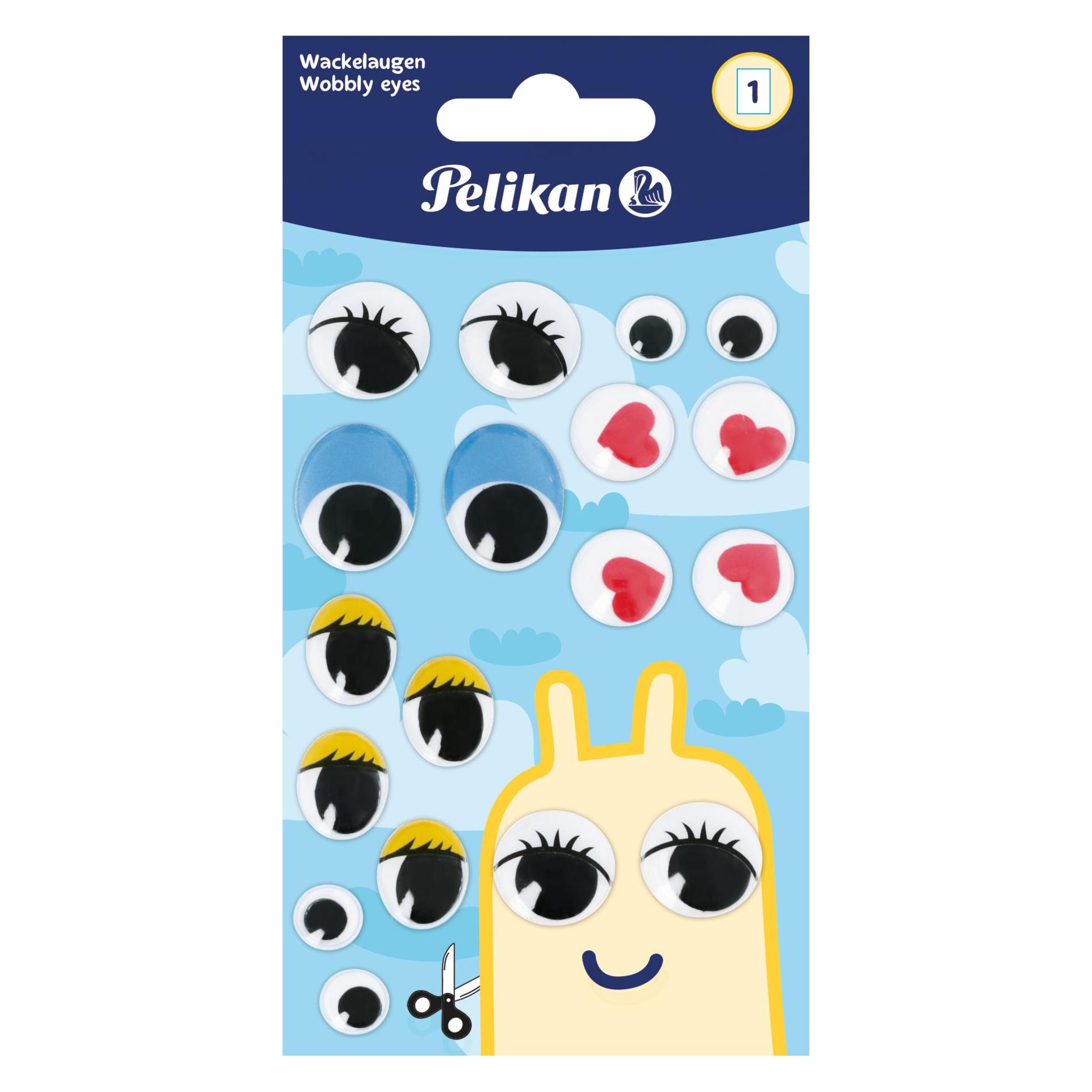 Pelikan Wackelaugen-Sticker, 1 Bogen ... 18 Stck (101653)