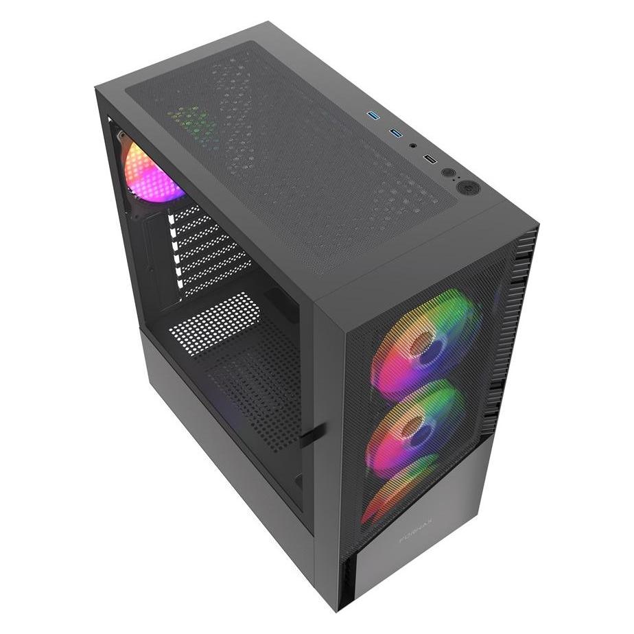 Gembird PC-Gehäuse Midi-Tower Fornax 4300 ATX schwarz (ATX) (CCC-FC-4300)
