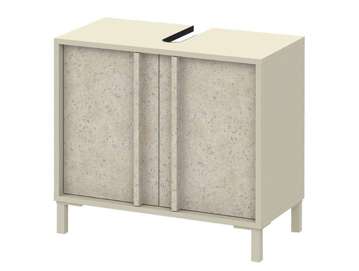 Meuble sous-vasque 65 cm 65 x 60 x 33cm Beige/Gris
