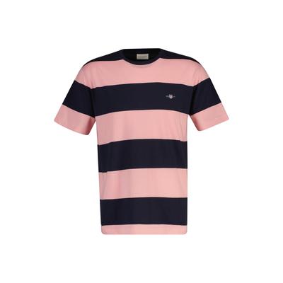 T-Shirt GANT "T-Shirt BAR STRIPE T-SHIRT 1er Pack", Herren, Gr. M, bunt (pink), Obermaterial: 100% Baumwolle CO., Shirts T-Shirt