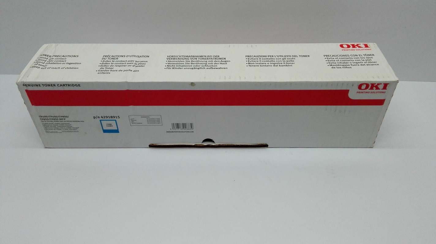 OKI tonercartridge 42918915 voor model C9600, cyaan