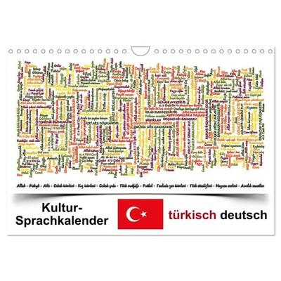 Kultur-Sprachkalender Türkisch-Deutsch (Wandkalender 2026 DIN A4 quer), CALVENDO Monatskalender