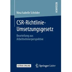 CSR-Richtlinie-Umsetzungsgesetz, Fachbücher von Nina Isabelle Schröder