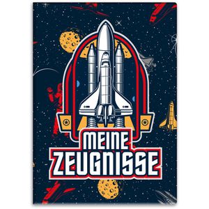 itenga Zeugnismappe 33105233, mit Motiv, A4, Sichtbuch, Motiv Weltraum, mit 10 Hüllen