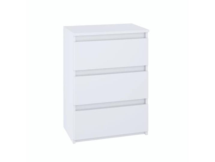 YUMEBLY Kommode 3 Schubladen weiß 50x75x40 cm Schrank für Kleidung, Dokumente, kleine Gegenstände Ideal für Schlafzimmer, Wohnzimmer, Kinderzimmer und Büro