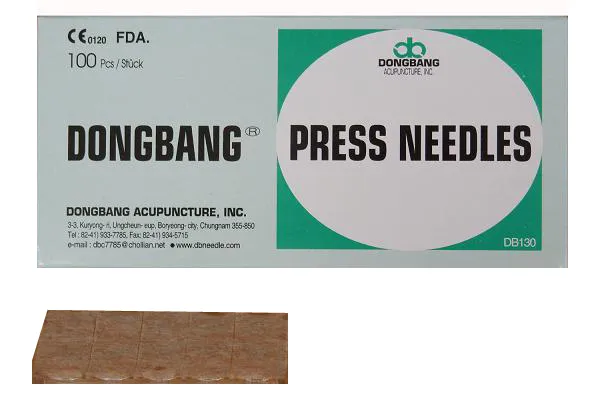 Dongbang Press Needles 0,2 x 2 x 1,0 mm, Ohr-Dauernadeln (100 Stück) DB130