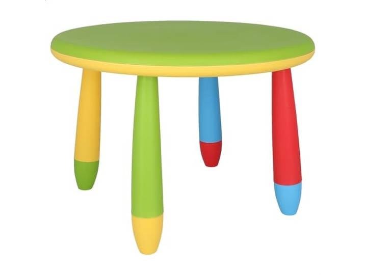 Mueblear 90048 Kinder-Tisch, rund, Kunststoff, 30 x 15 x 48 cm grün