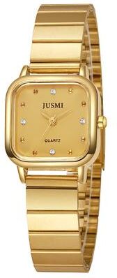 Youfap Market Ladies Quartz Watch, Fashionable Alloy Design, Ideal For Halloween And Christmas Gifts gold